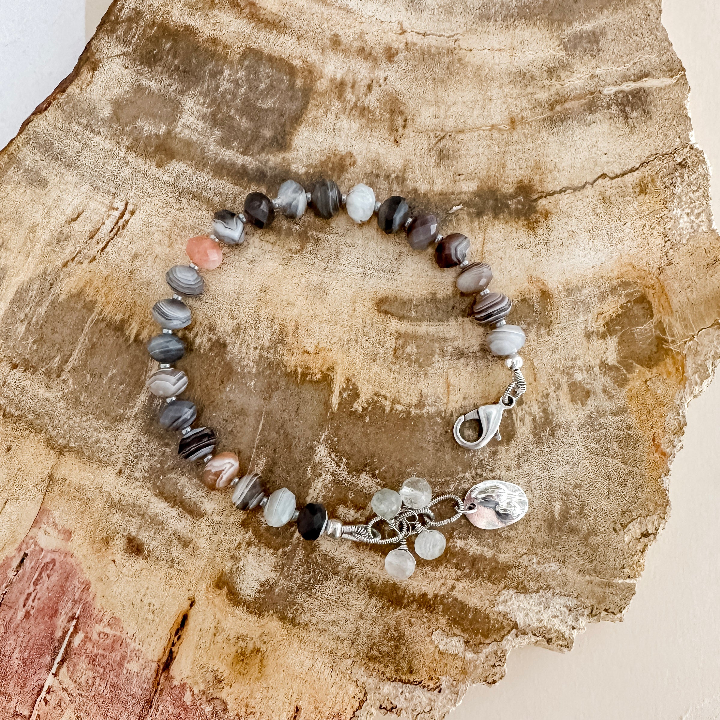 Botswana Agate Clasp Bracelet