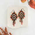 Chevron Leaf Earrings