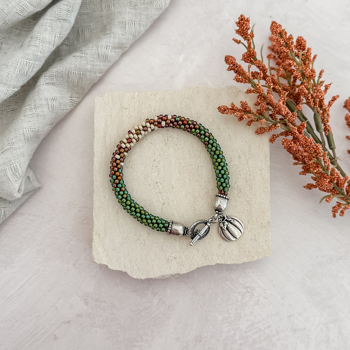 Autumn Ombre Kumihimo Bracelet