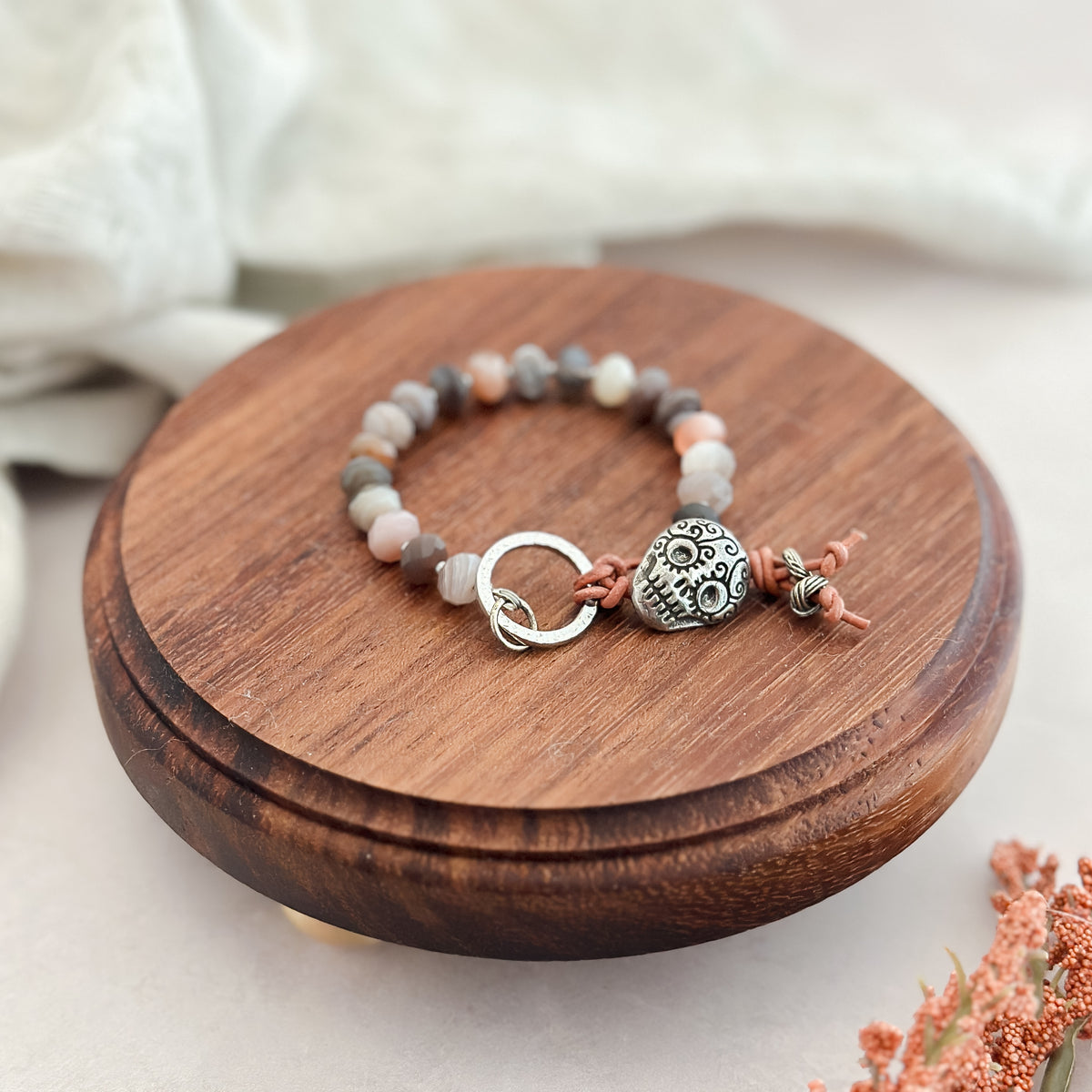 Skull Button Bracelet