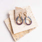 Purple and Teal Lavish Earrings