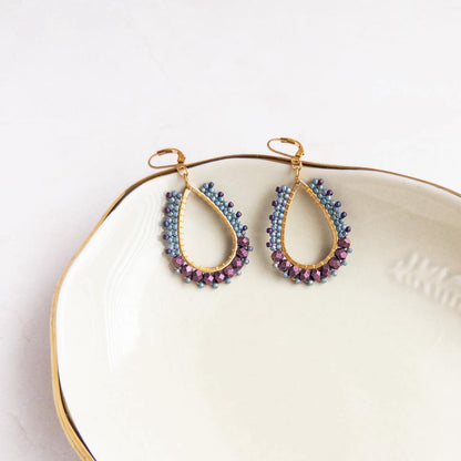 Purple and Teal Lavish Earrings