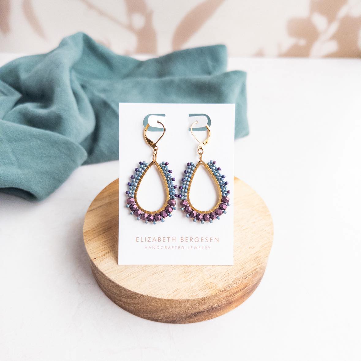 Purple and Teal Lavish Earrings