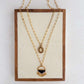 Beaded Black Fringe Convertible Chain Link Necklace