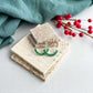 Silver and Green Lace Earrings