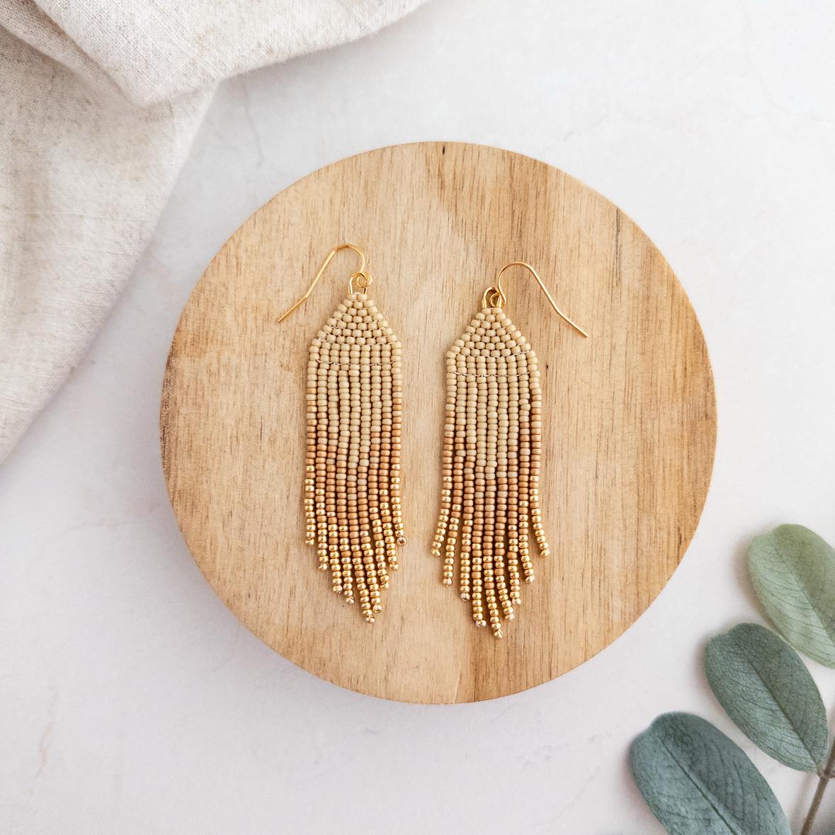 Petite Flirty Fringe Earrings in Gilded Gold