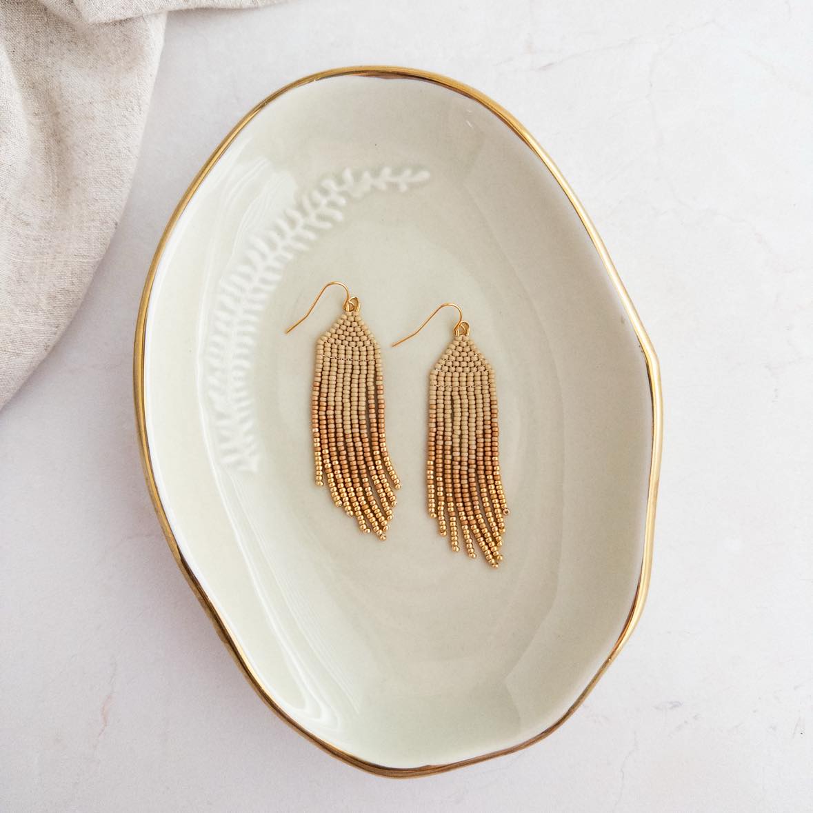 Petite Flirty Fringe Earrings in Gilded Gold