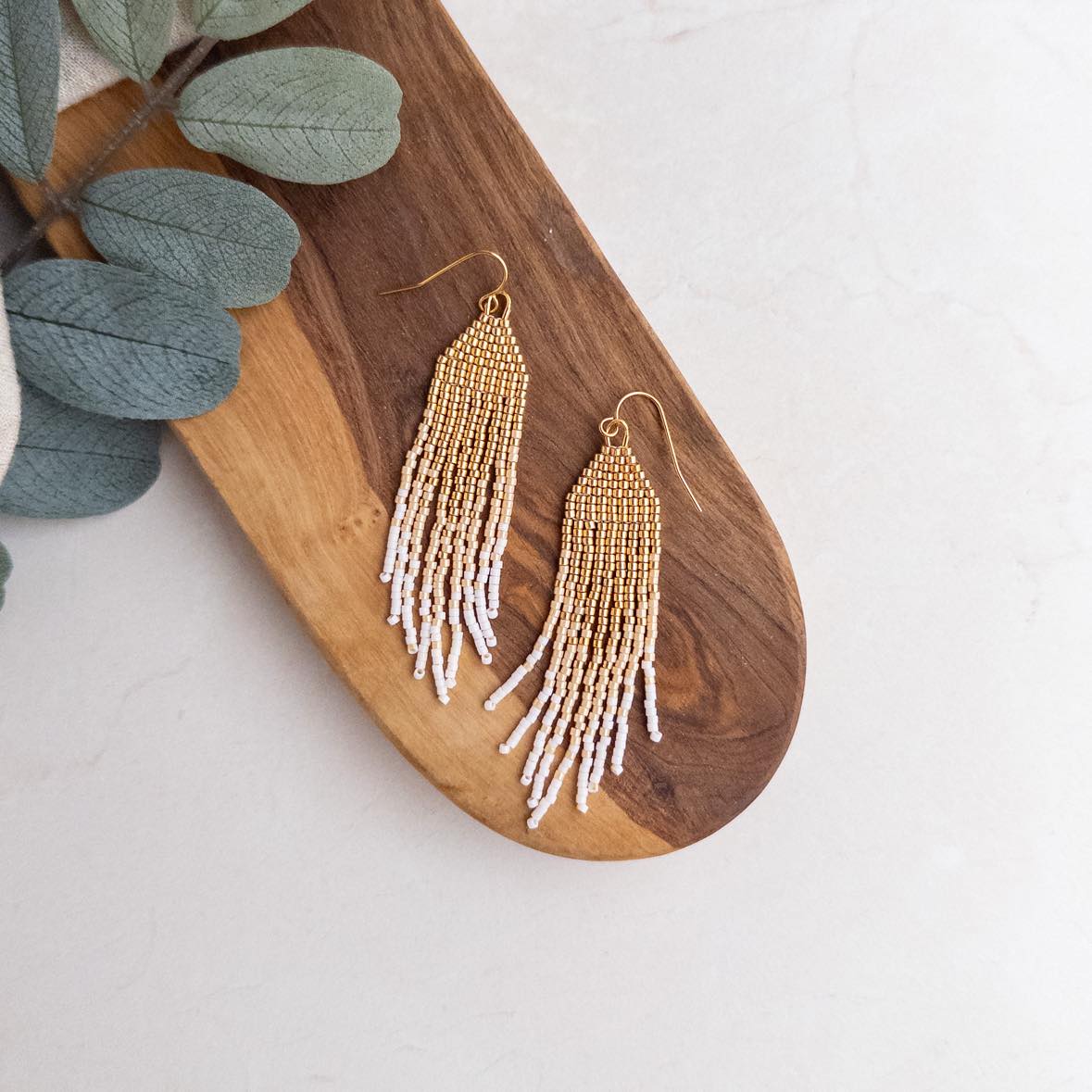 Petite Flirty Fringe Earrings in Gold