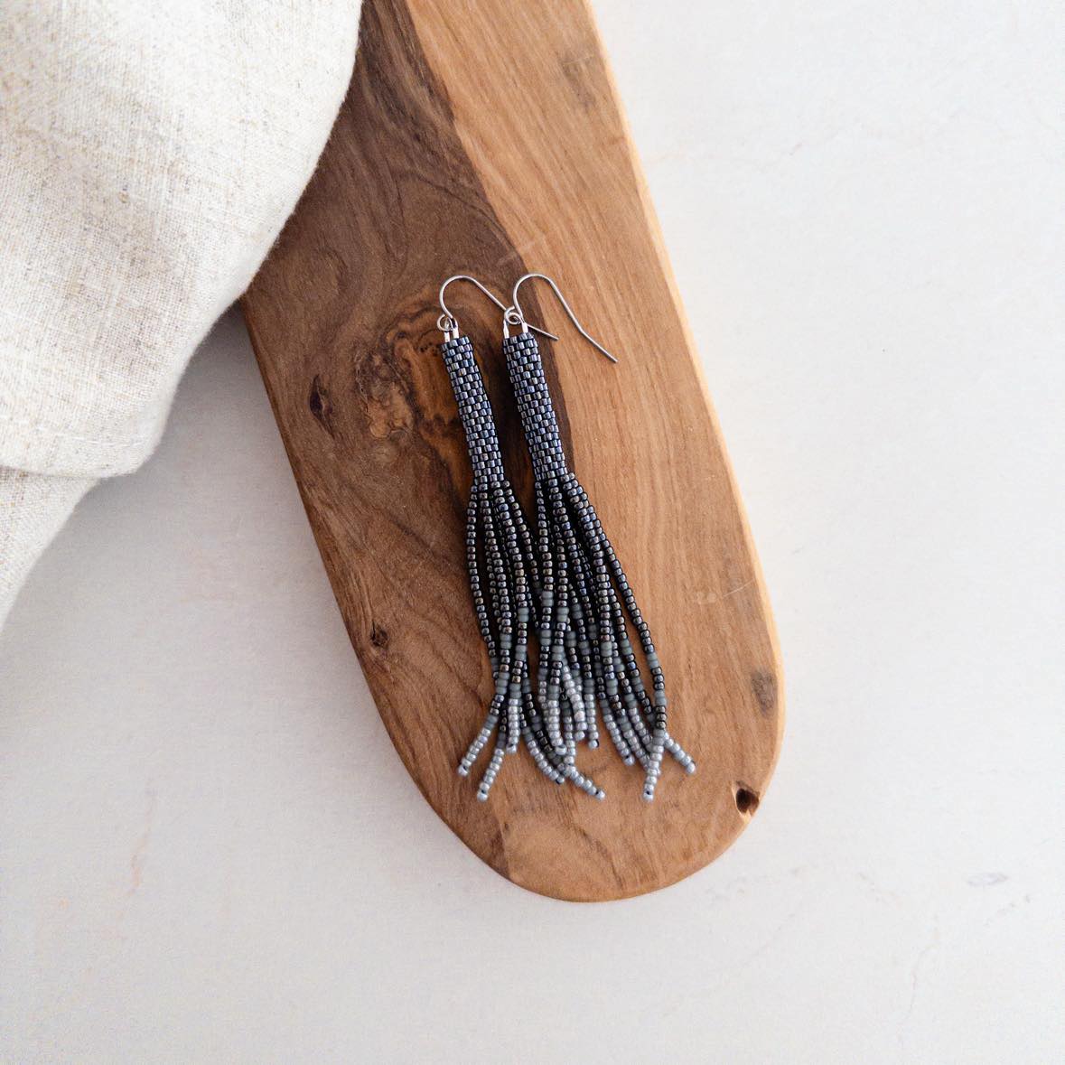 Peyote Beaded Tassel Fringe Earring