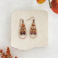 Copper Hoop Leave Earrings