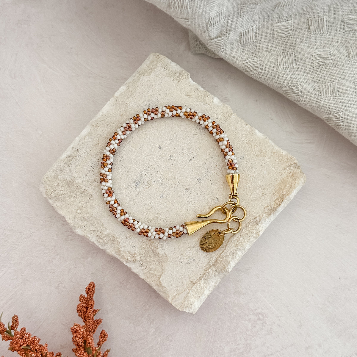 Giraffe Spotted Kumihimo Bracelet