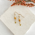 Yellow Jade Gemstone Earrings