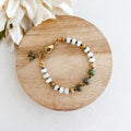 White Moonstone Single Strand Bracelet