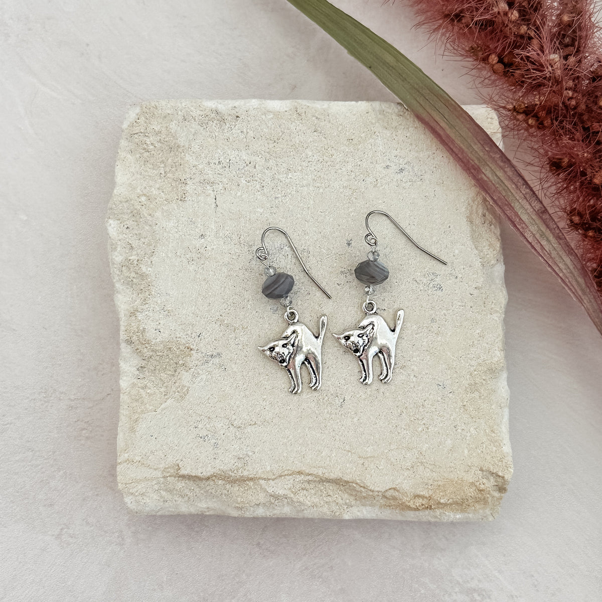 Scared Cat Earrings
