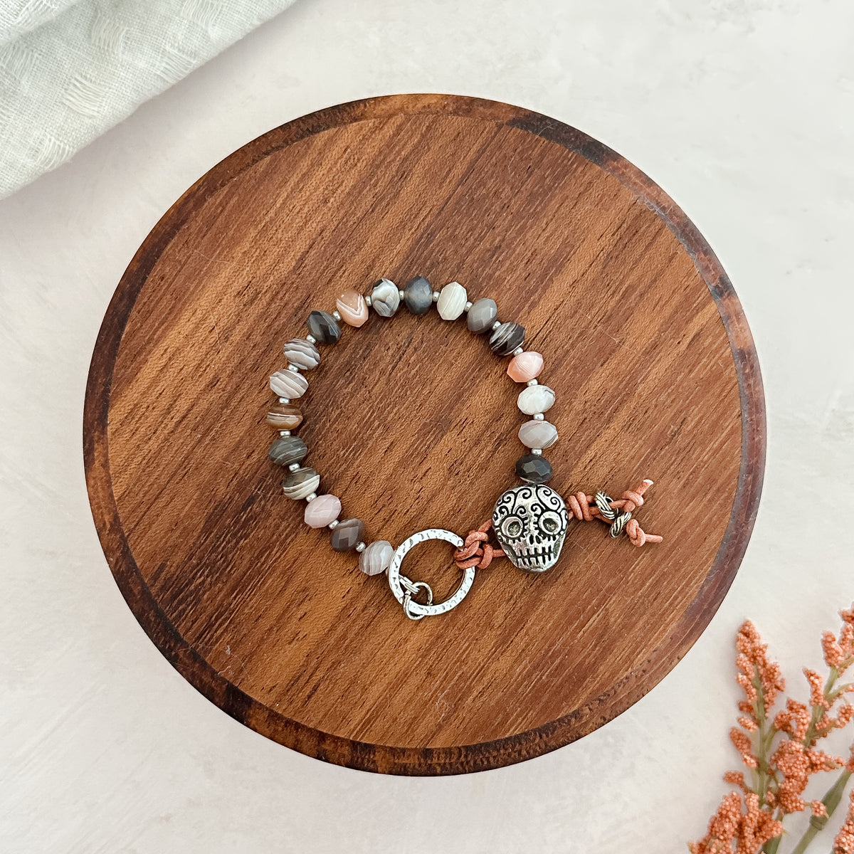 Skull Button Bracelet