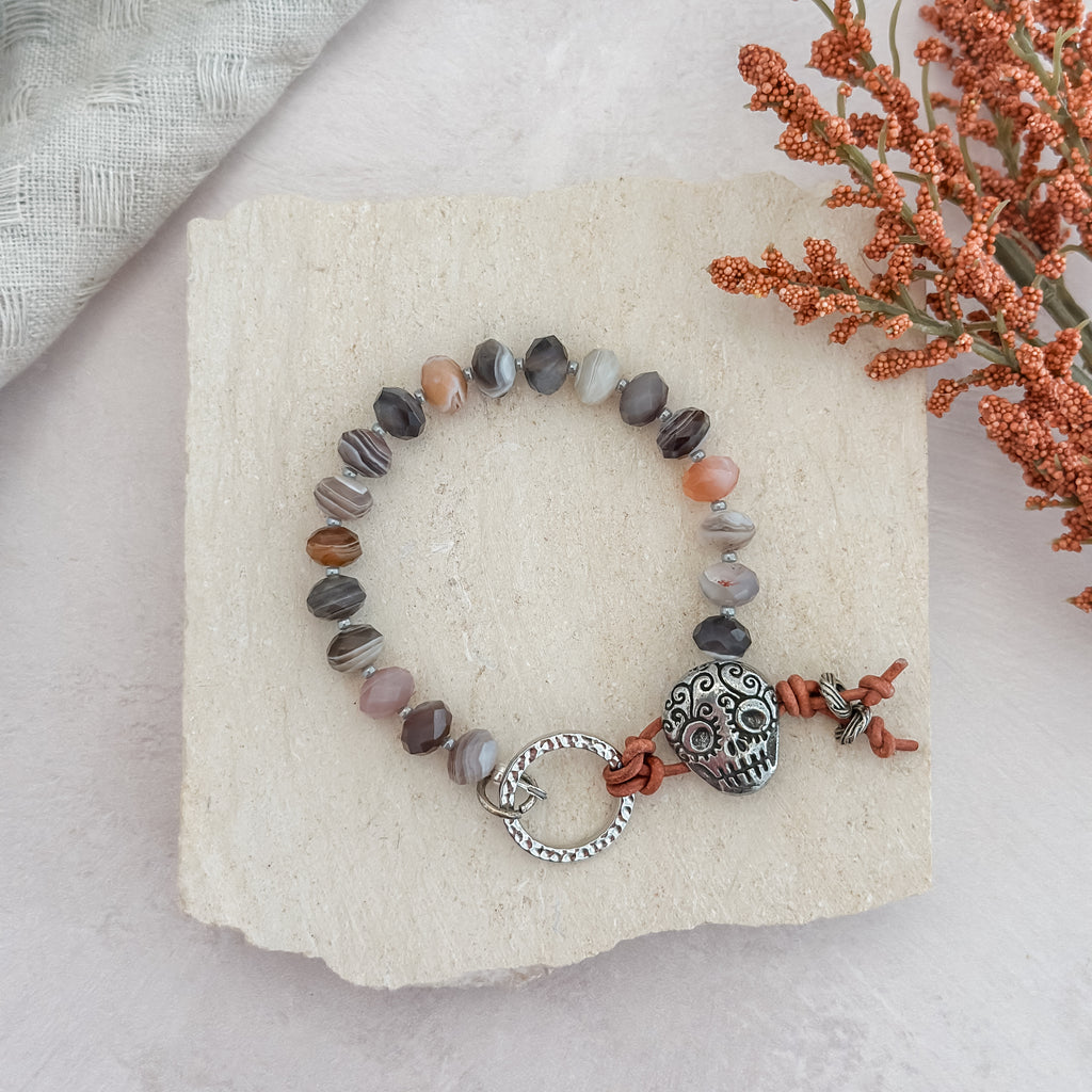 Skull Button Bracelet
