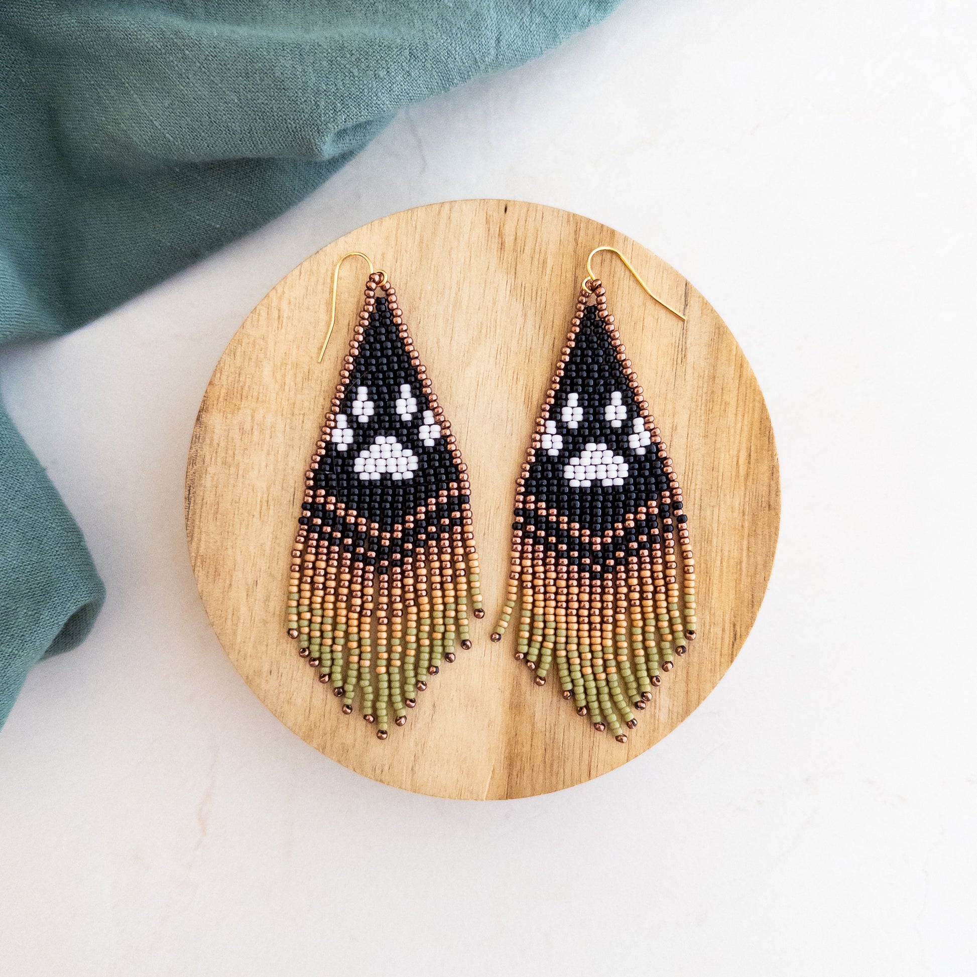 Paw Print Fringe Earrings