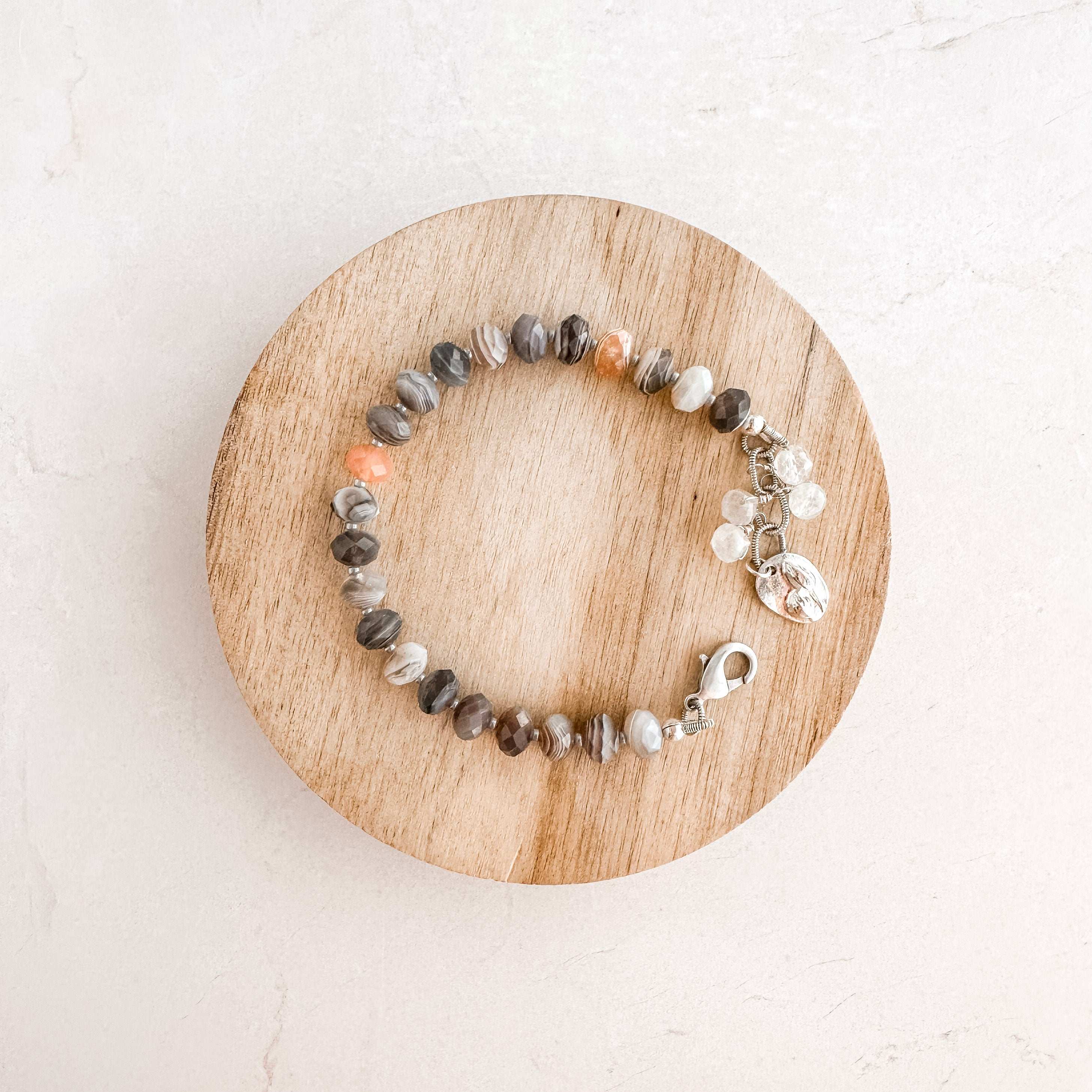 Botswana Agate Clasp Bracelet