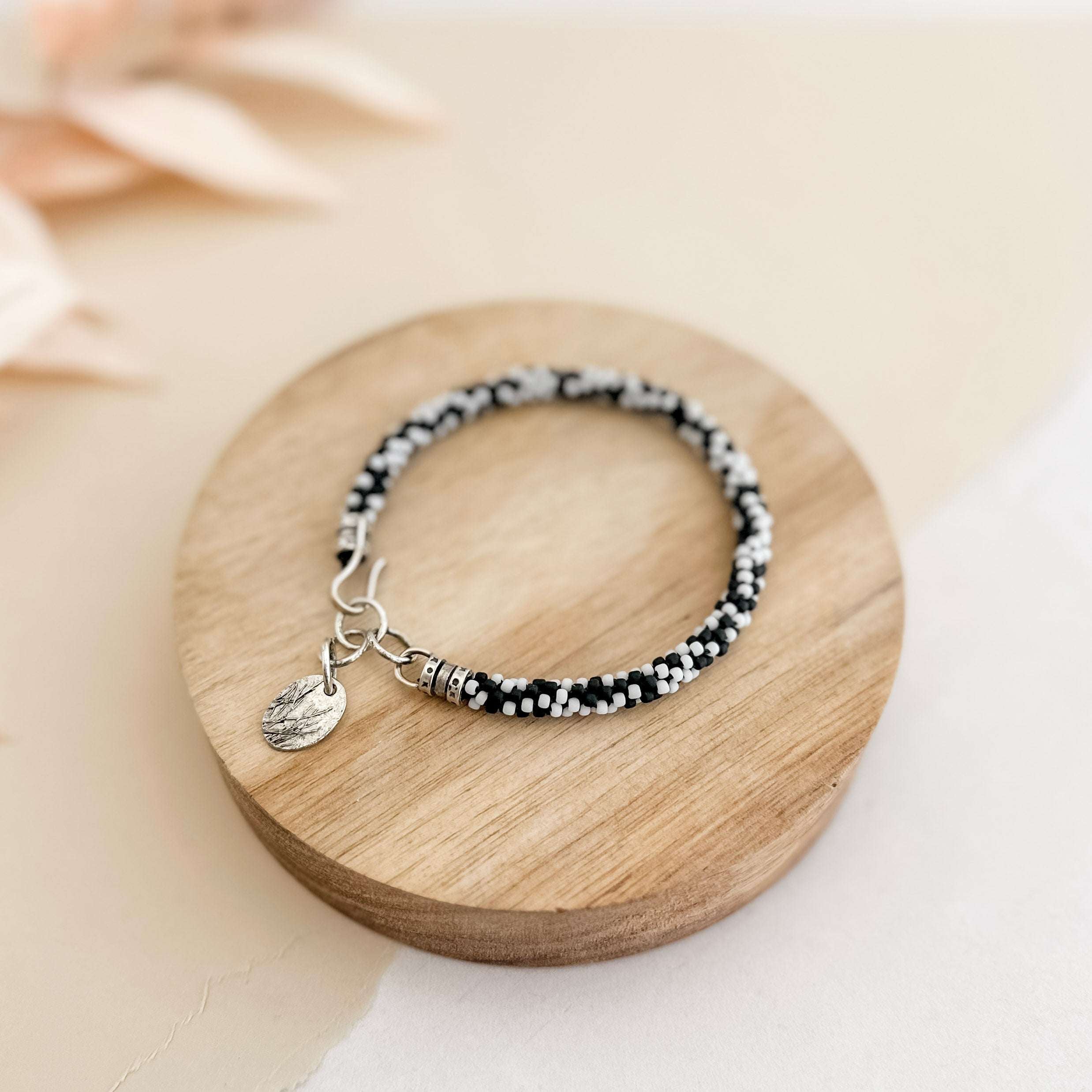 Zebra Kumihimo Bracelet