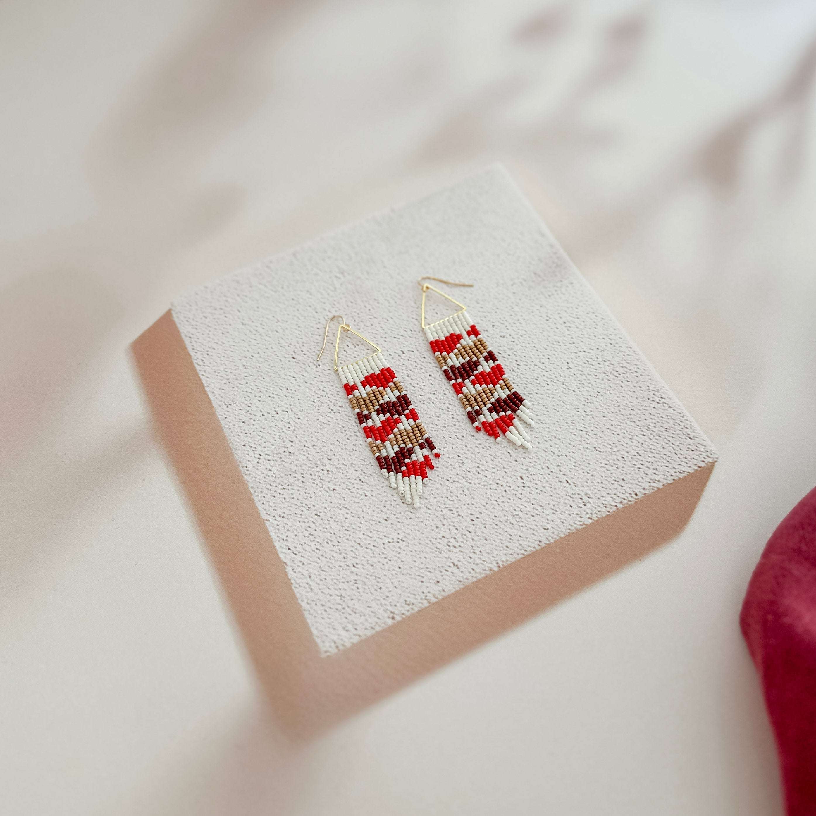 Multi Heart Fringe Earrings