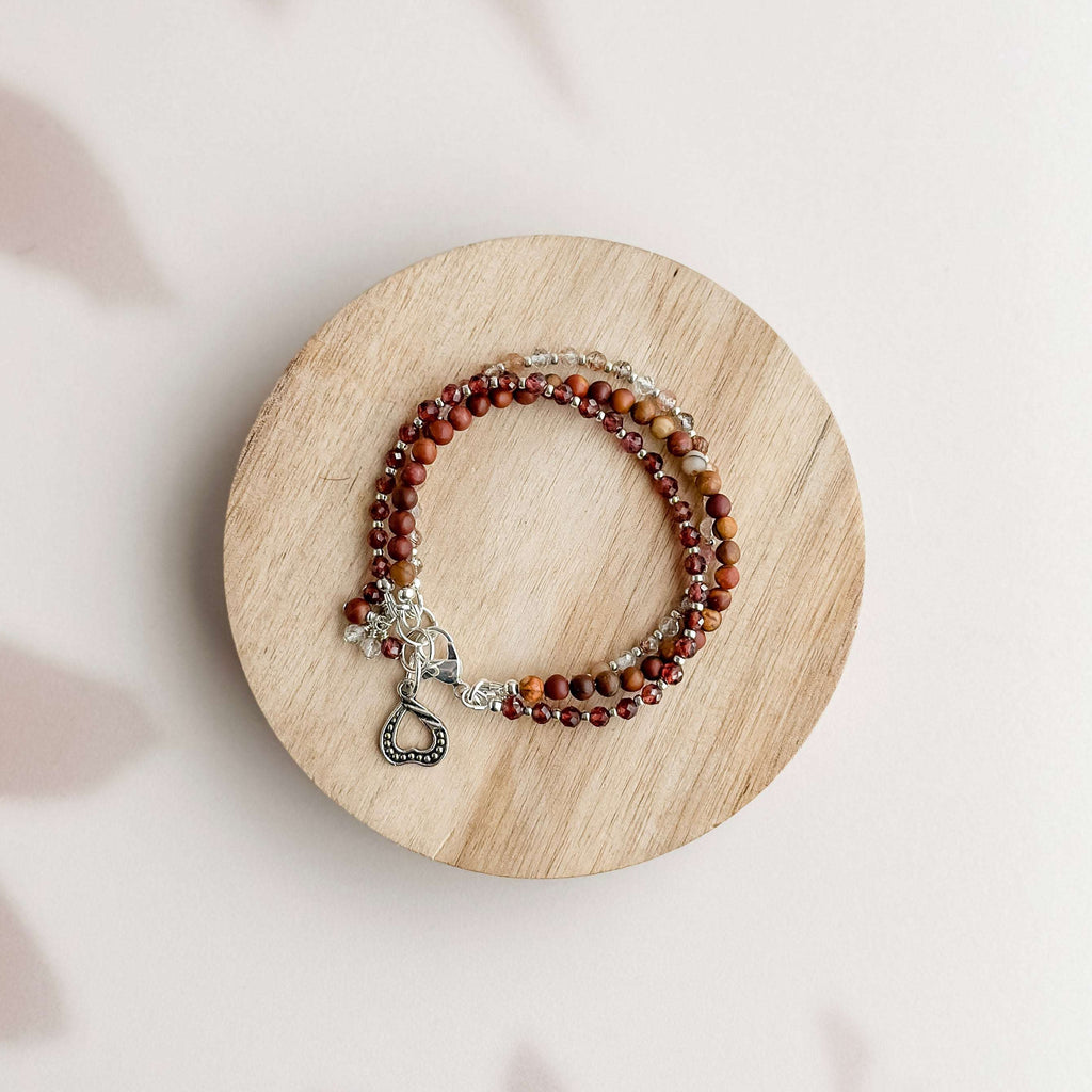 Wine Garnet Adjustable Bracelet