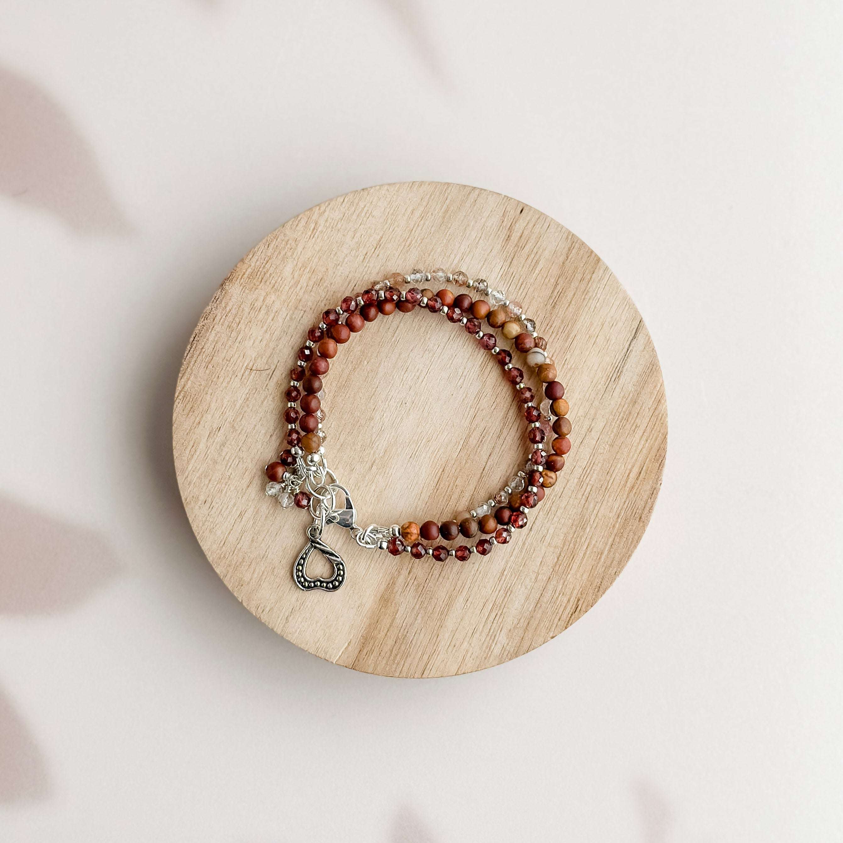 Wine Garnet Adjustable Bracelet