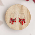 Hoop Heart Charm Earrings