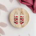Multi Heart Fringe Earrings