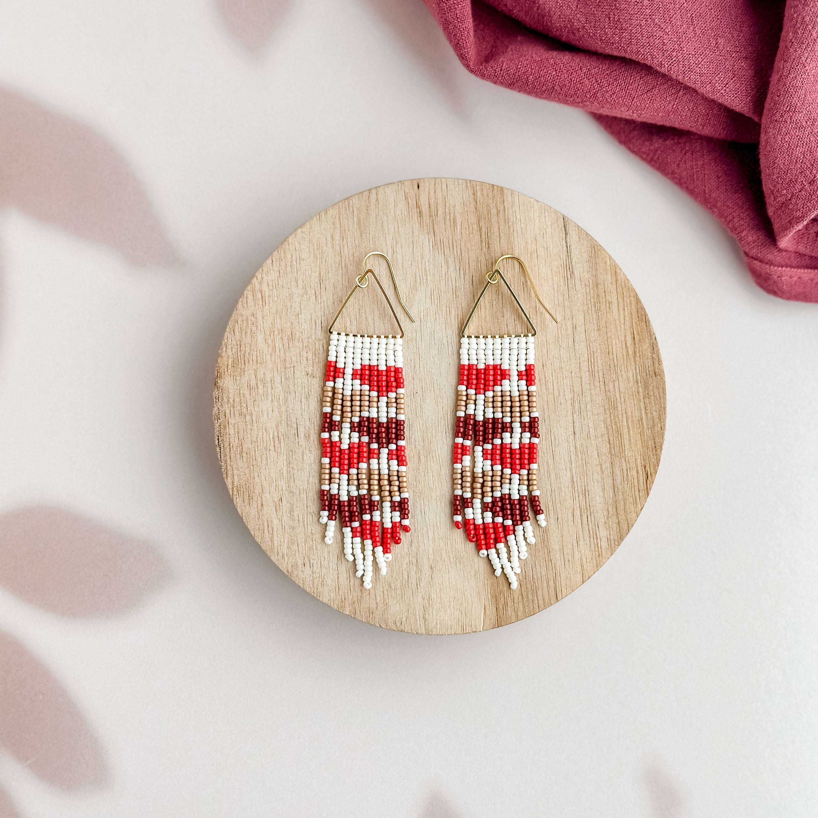 Multi Heart Fringe Earrings