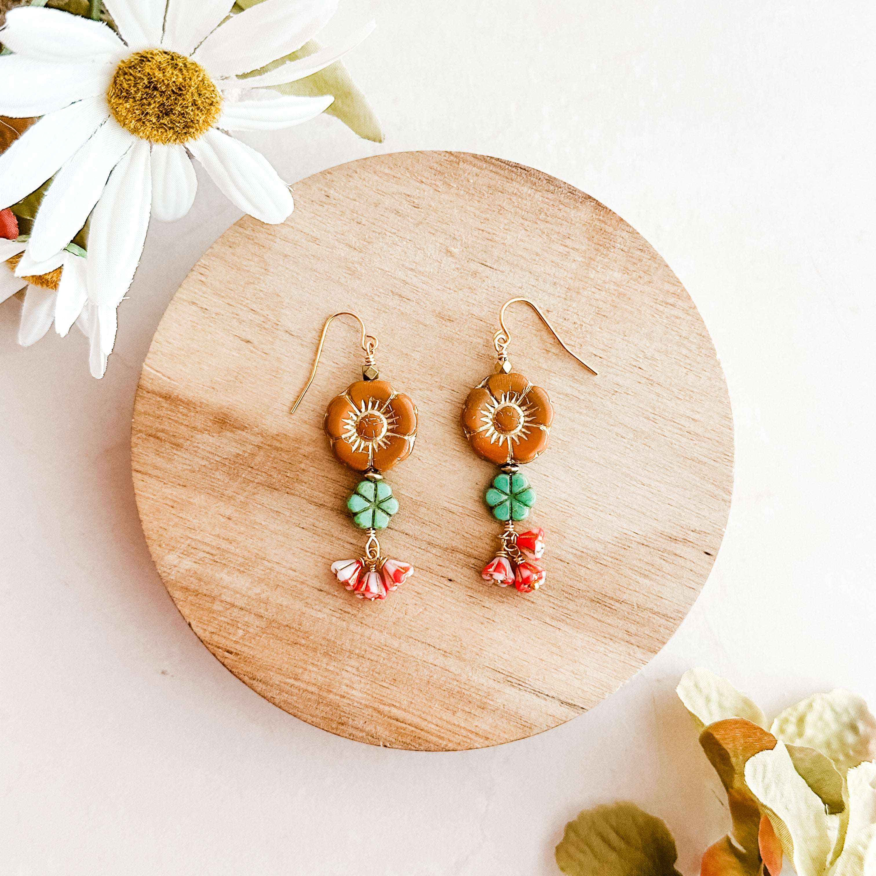 Spring Flower Dangle Earrings