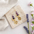 Amethyst Luna Moth Earrings