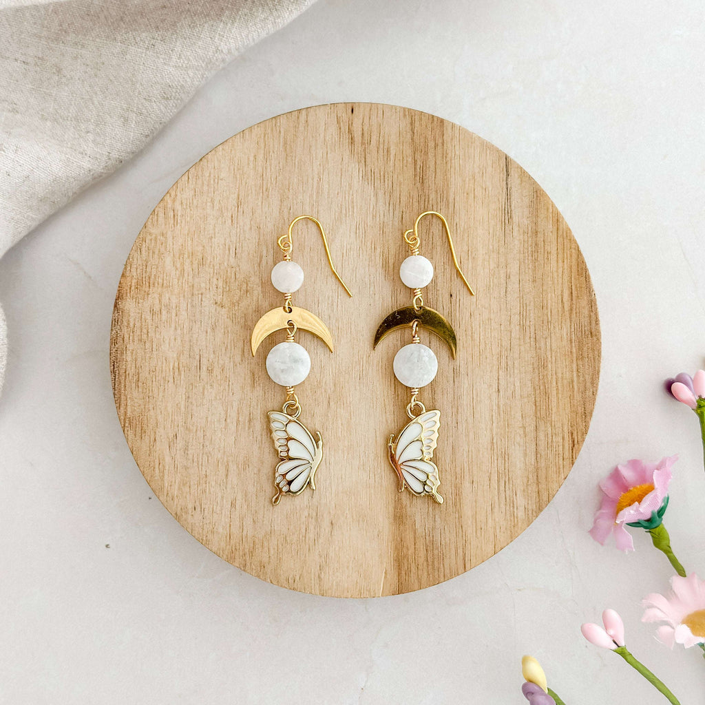 Butterfly Crescent Earrings