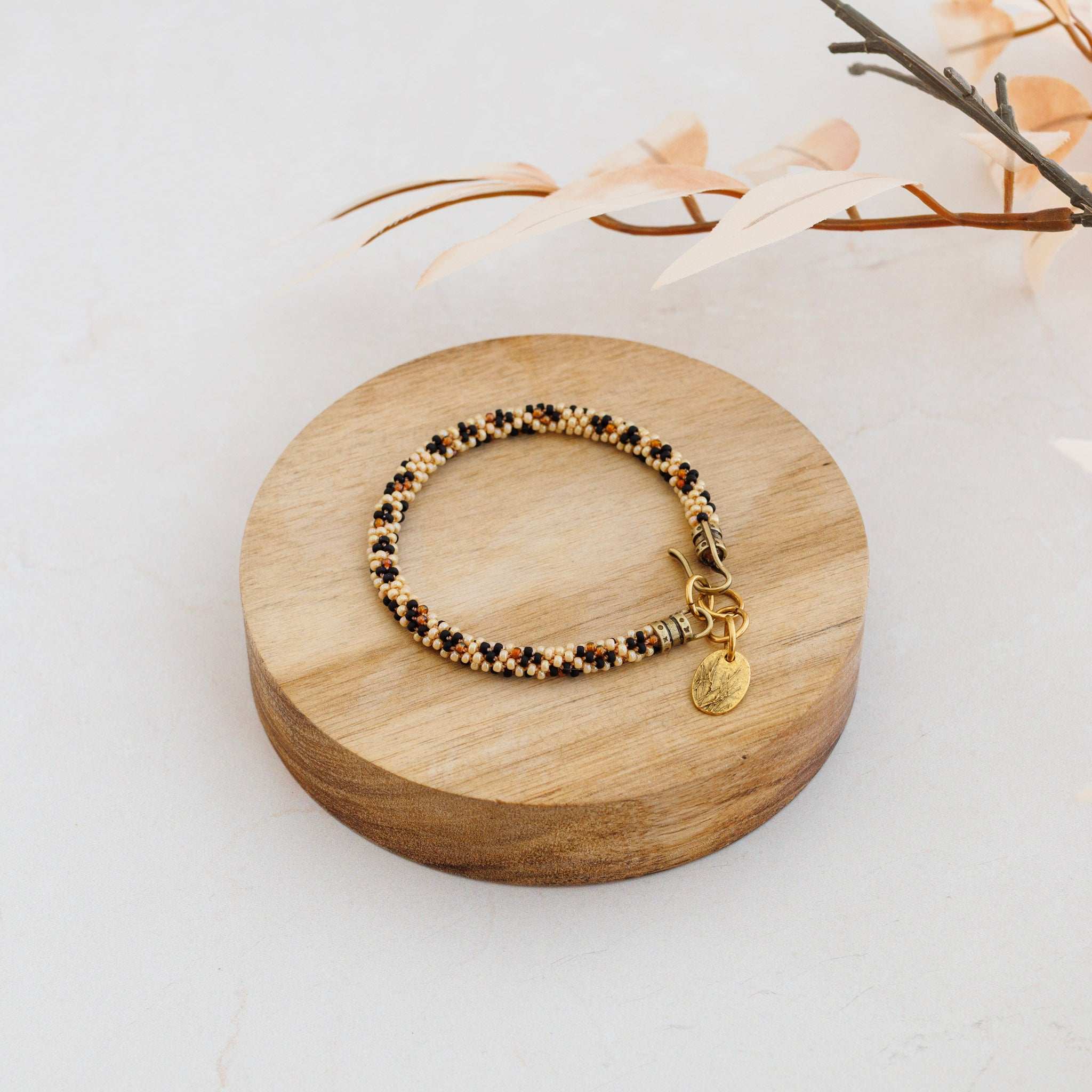 Leopard Kumihimo Bracelet