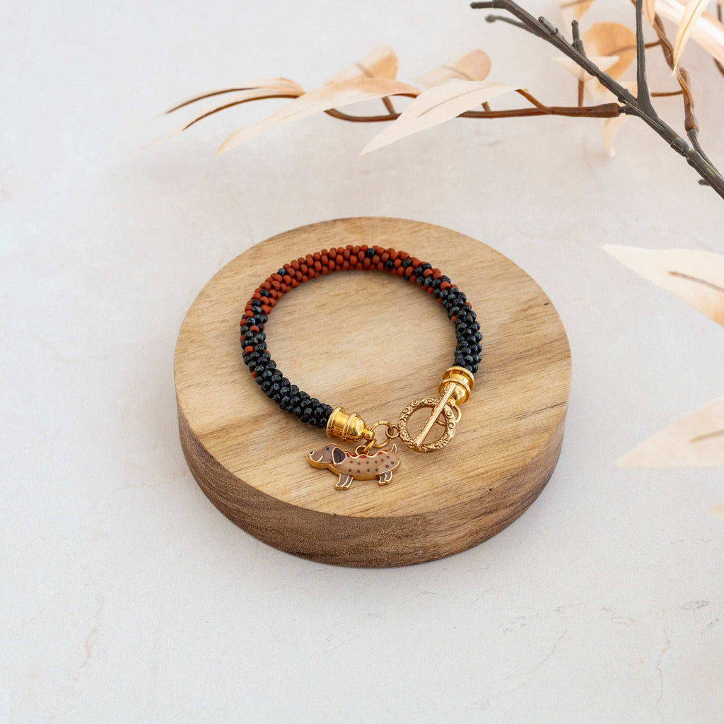 Black and Tan Kumihimo Bracelet – A Tribute to Penny