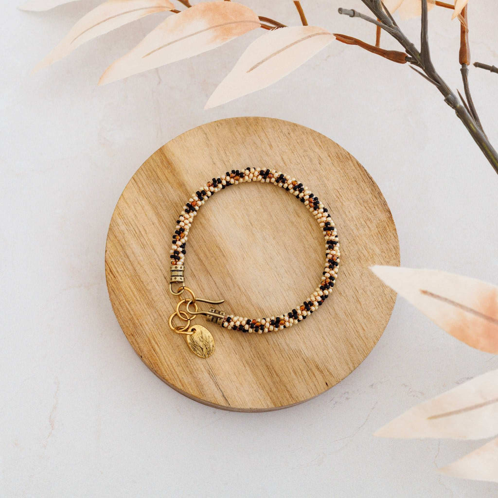 Leopard Kumihimo Bracelet