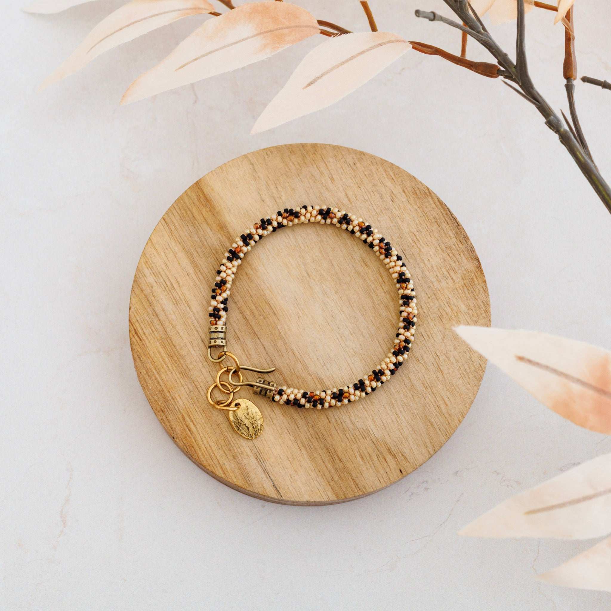 Leopard Kumihimo Bracelet
