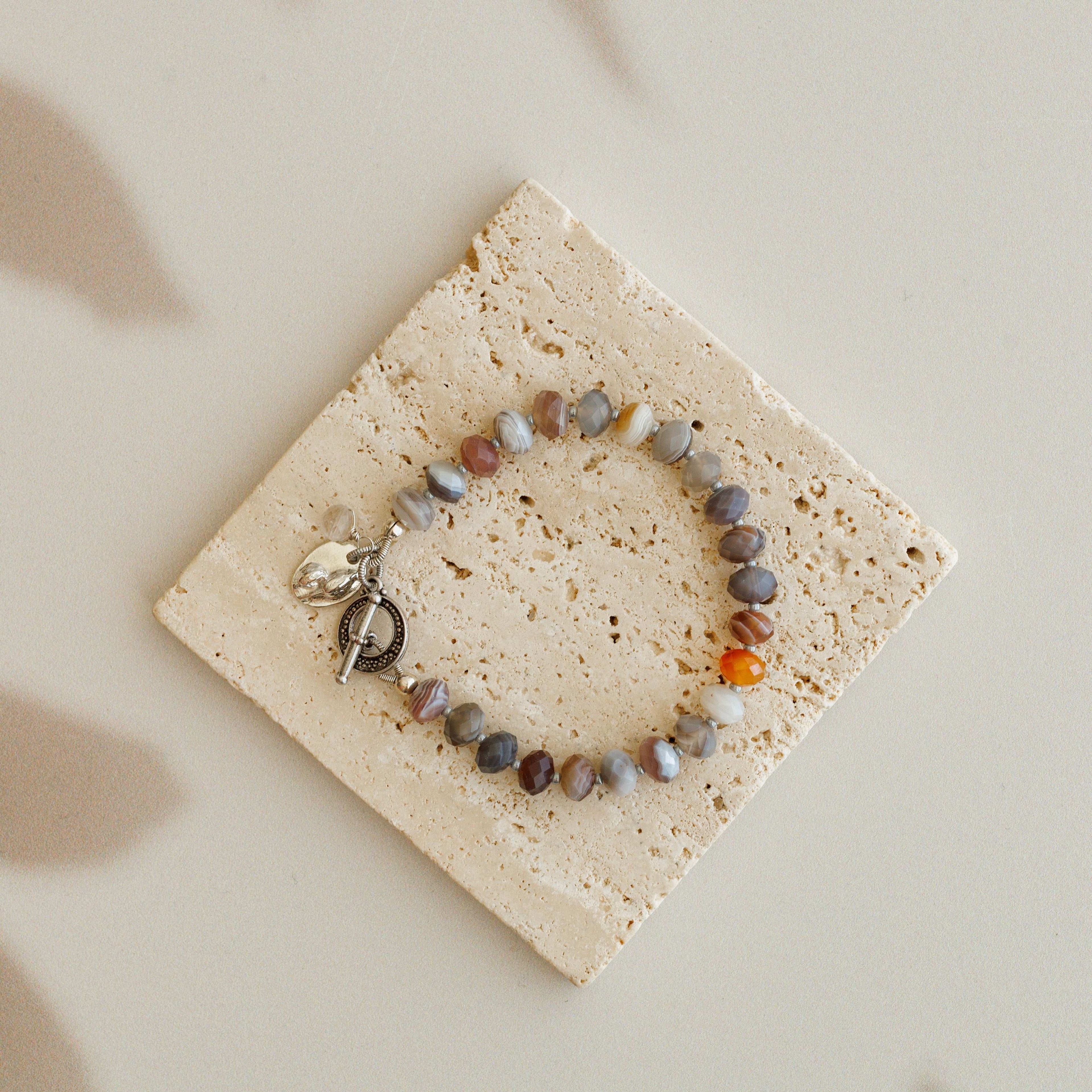 Botswana Agate Toggle Bracelet