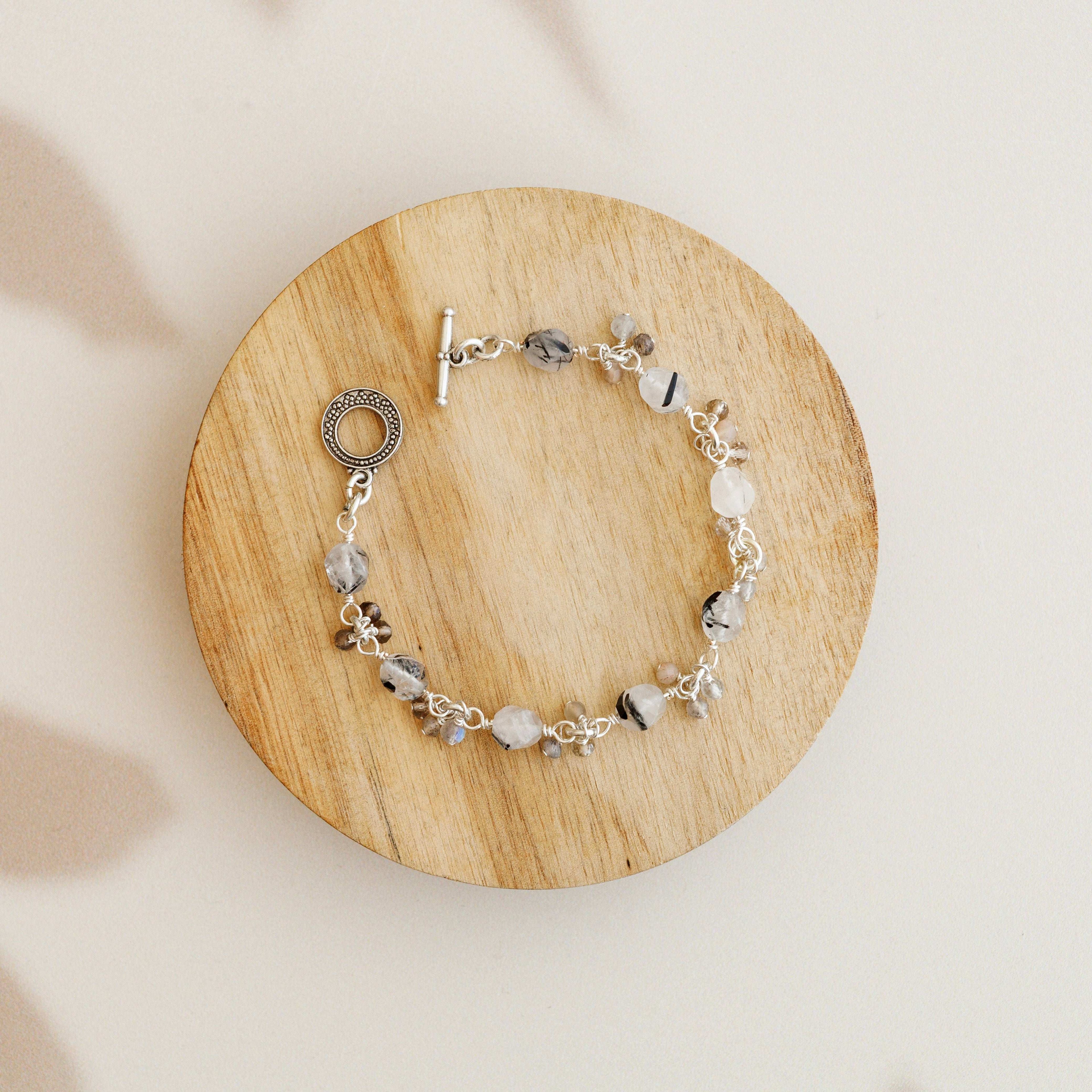 Dendritic Topaz Silver Bracelet