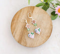 Pink Heart Lamp work Earrings