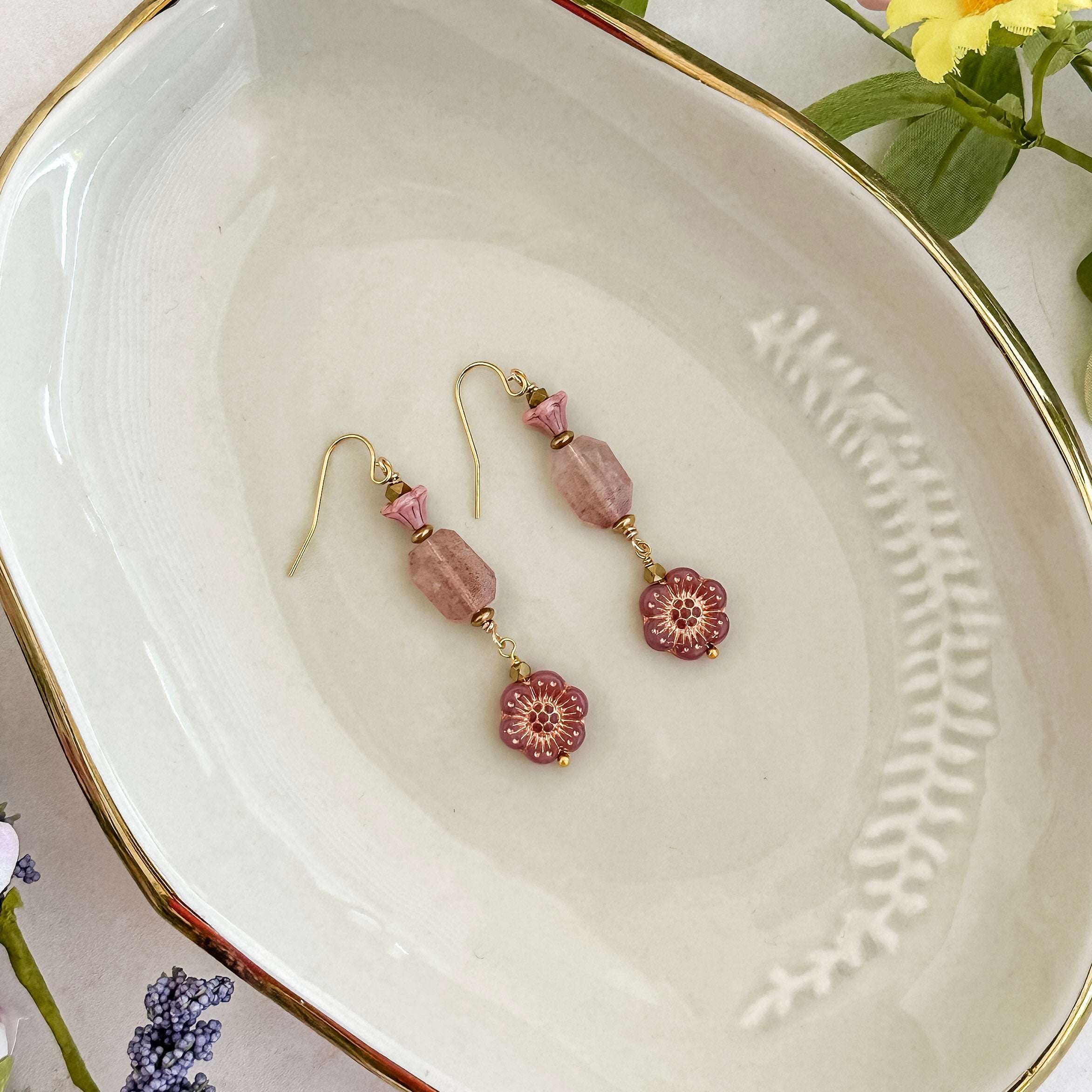 Desert Rose Gemstone Earrings