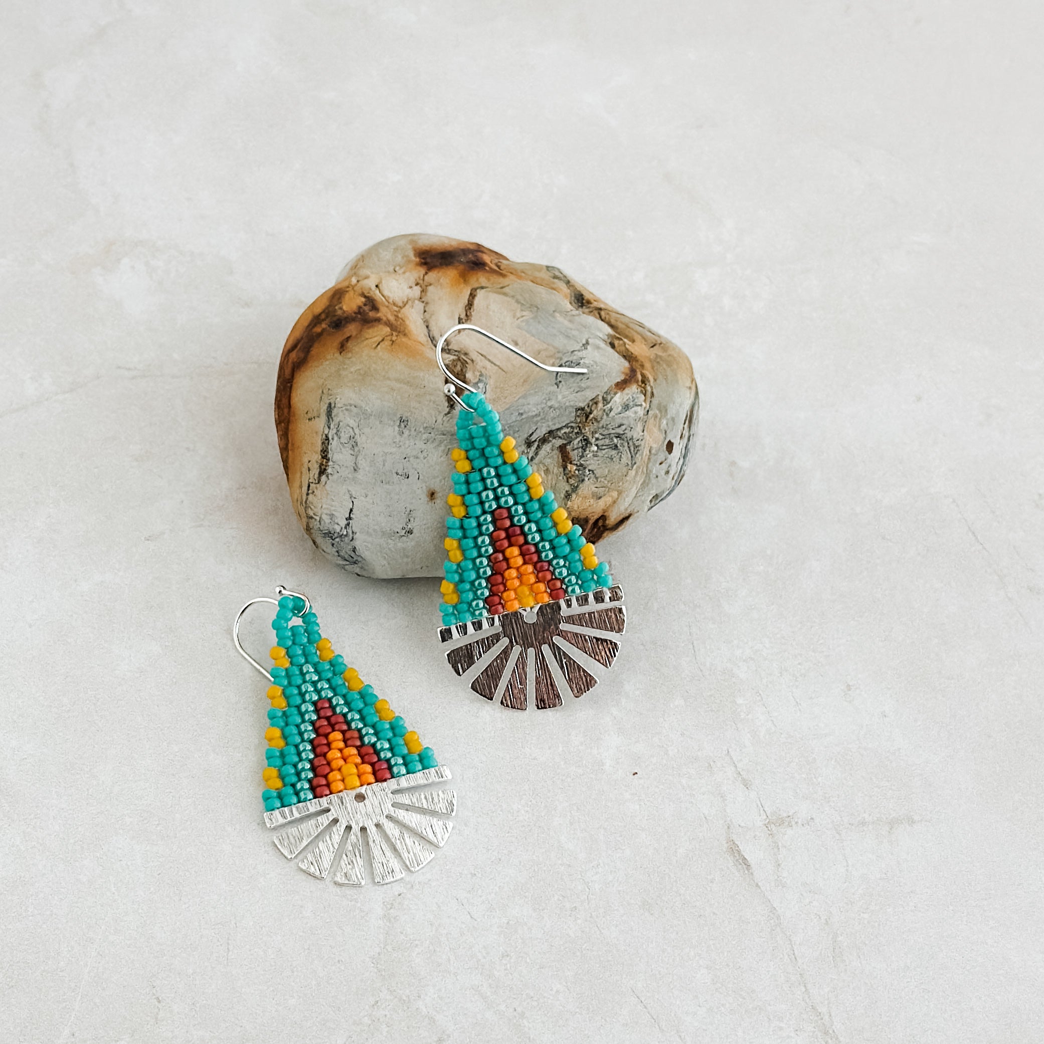 Retro Fan Dangle Earrings