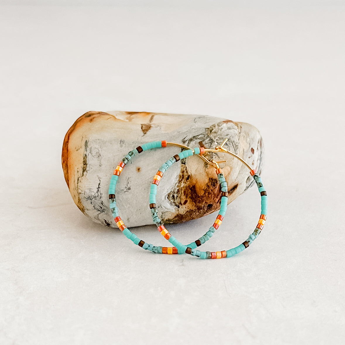 Retro Horizon Hoop Earrings