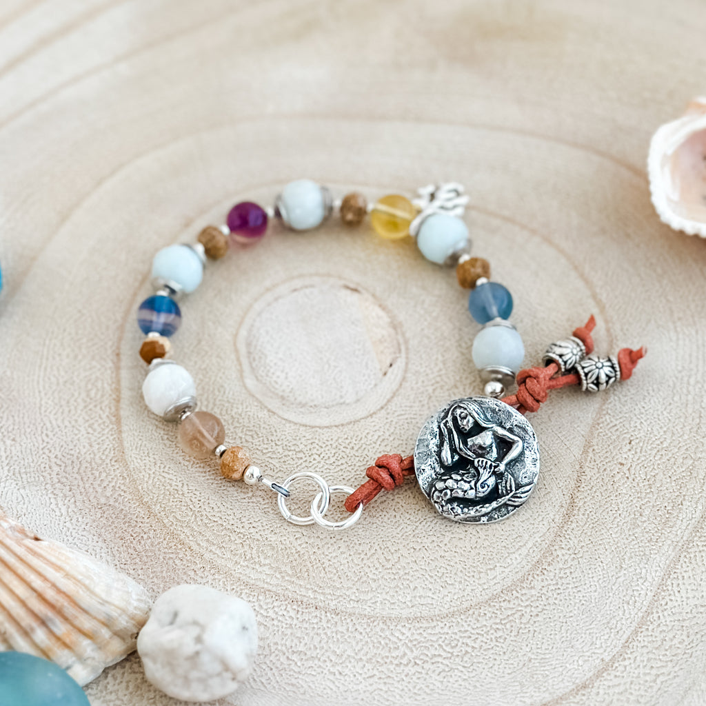 Seaglass Gemstone Mermaid Bracelet