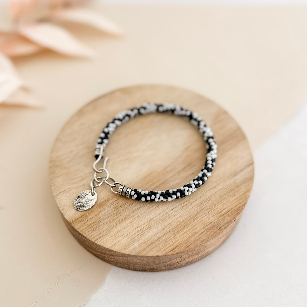 Zebra Kumihimo Bracelet
