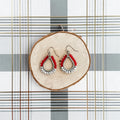 Red and Silver Lavish Earrings
