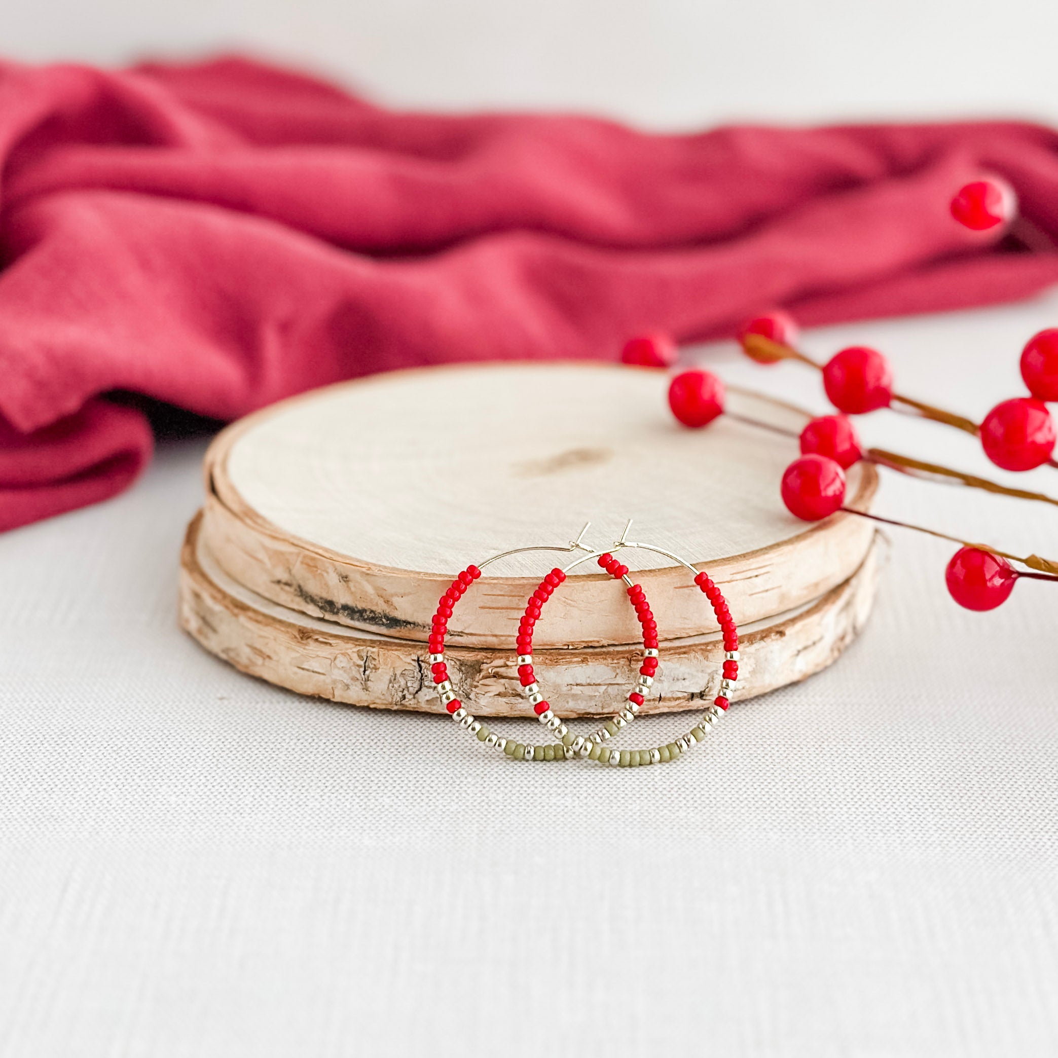 Holiday Hoop Earrings