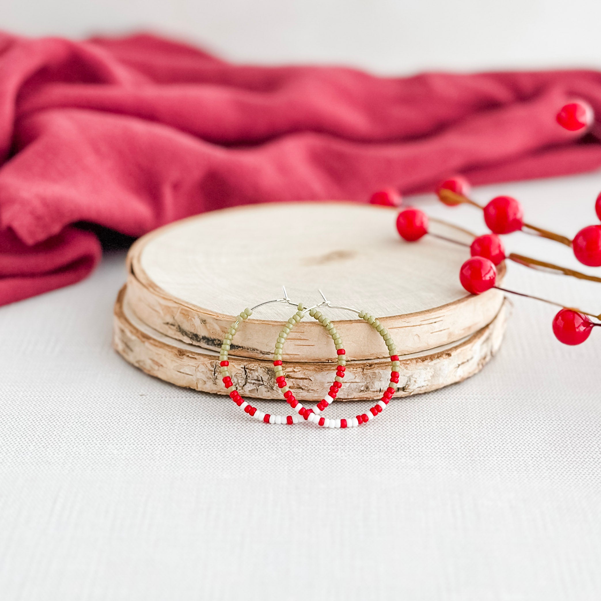 Grinch Holiday Hoop Earrings