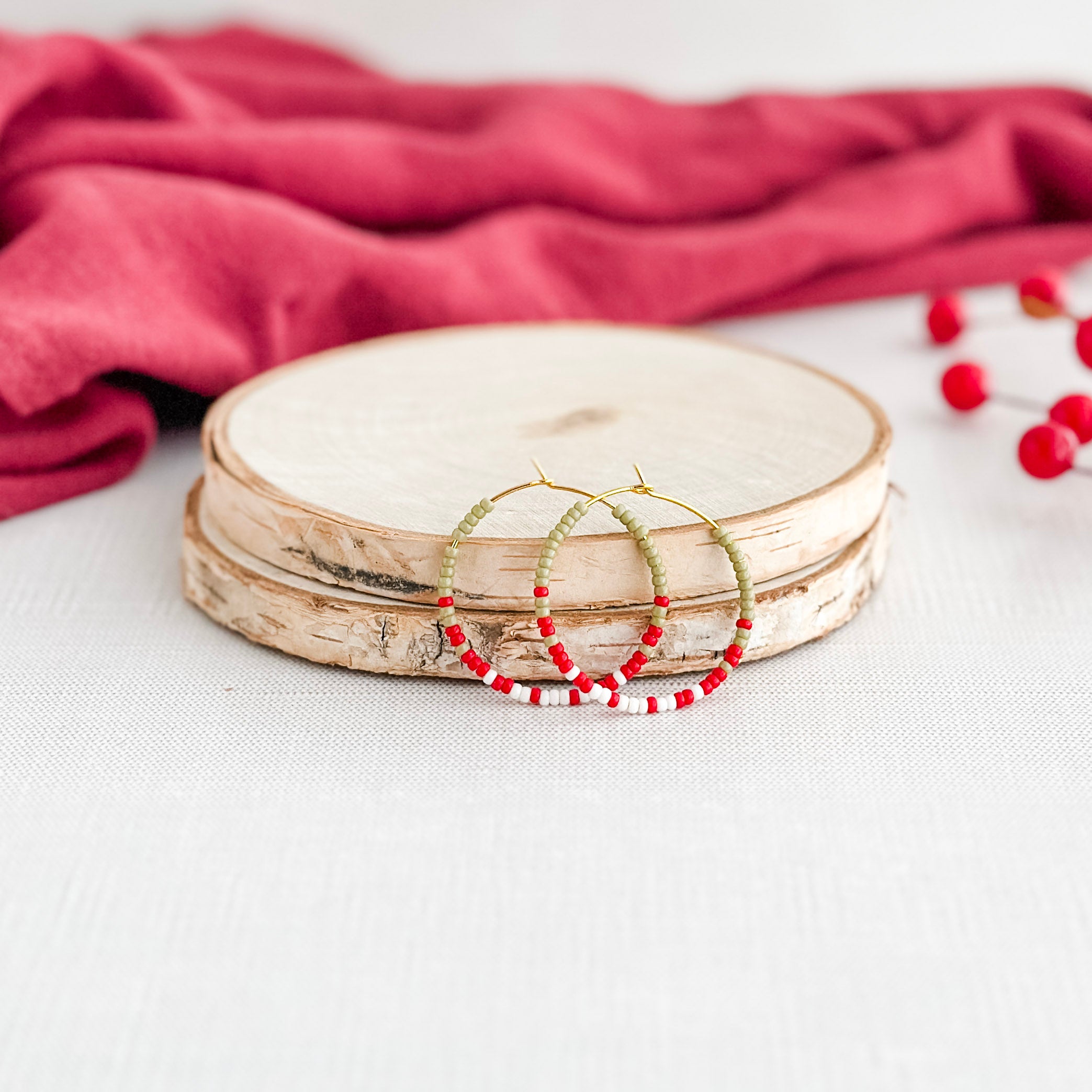 Grinch Holiday Hoop Earrings