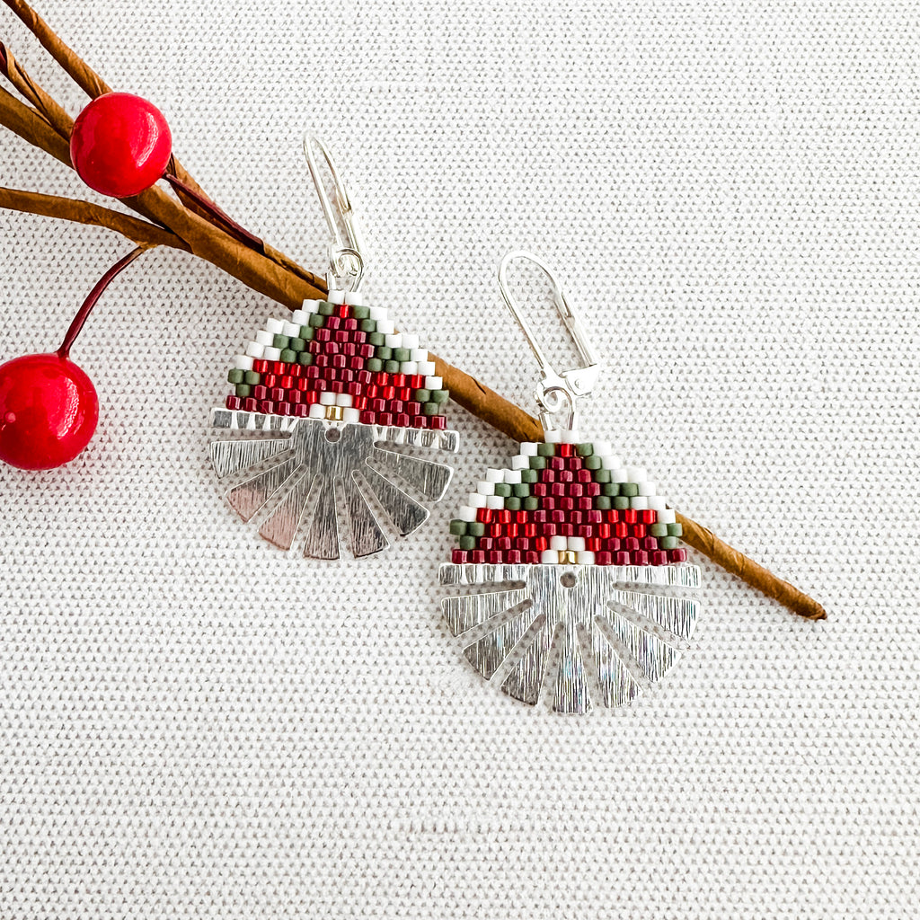 Art Deco Poinsettia Earrings