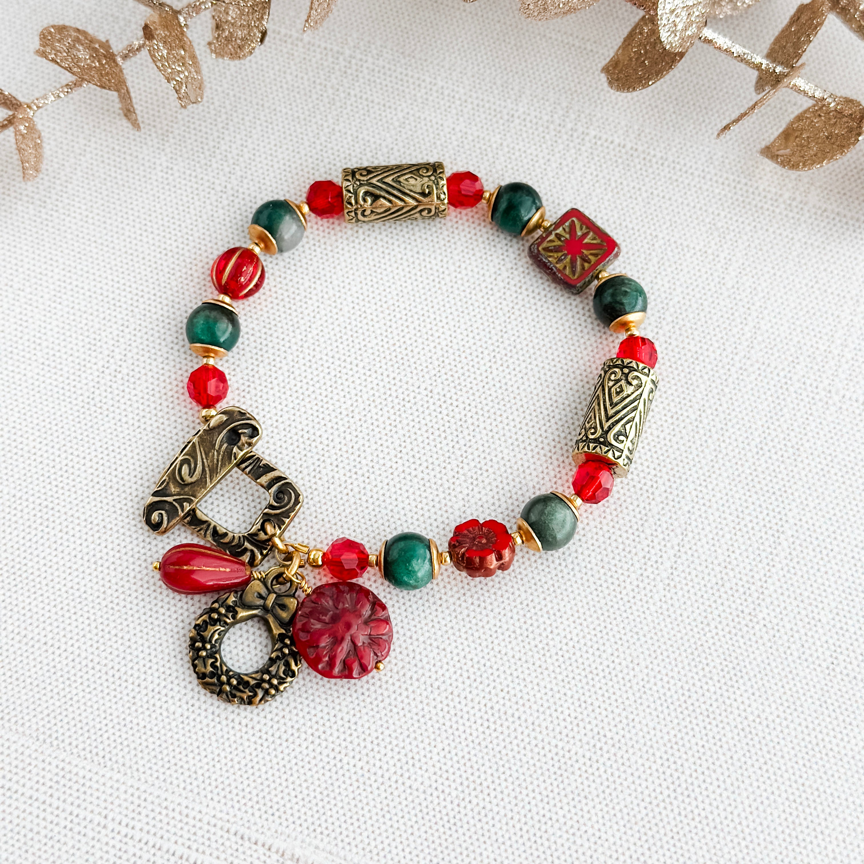 Antique Holiday Charm Bracelet